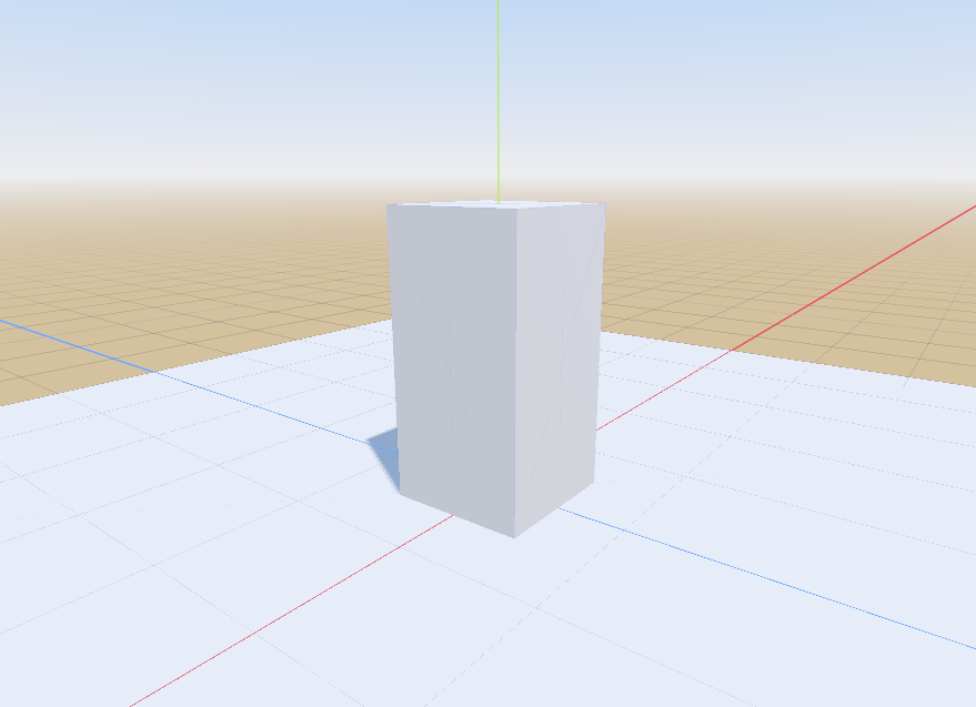 A simple box representing our player character