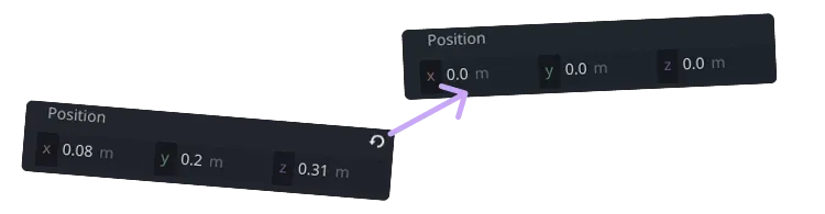 Resetting properties